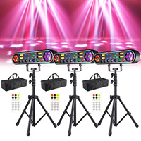 3 PCS 150W Dual Bee Eye 5-en-1 Multi-effets T-bar Lumière de scène DJ DMX activée par le son avec télécommande pour soirées disco