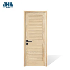 أبواب داخلية بجودة عالية من المصنع JHK-B06 مع باب مركب، باب متأرجح خشبي بنصف لوفر خشبي مزود بتهوية