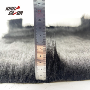 Kingcason fábrica china 100% poliéster tejido sólido teñido Pelo Largo perro tela <span class=keywords><strong>de</strong></span> piel sintética para damas ropa abrigo chaqueta Juguetes - Product Image 4