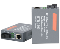 Convertisseur de média fibre optique simple mode SC 10/100M simplex 20KM Netlink AB, convertisseur Ethernet optique FTTH TCP POE GSM GPRS IP, garantie 3 ans