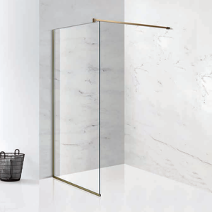 Venta al por mayor Hotel Duchas Baño Vidrio templado Cabina Ducha recta <span class=keywords><strong>Panel</strong></span> de vidrio <span class=keywords><strong>fijo</strong></span> individual Mampara de baño Puerta de ducha de baño - Product Image 2