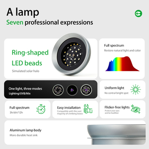Lampada Solare Ecologica CLEEN per Rettili con Timer, Luce UVB a Spettro Completo per Tartarughe, Lucertole, Gechi Leopardini e Terrari - Product Image 5