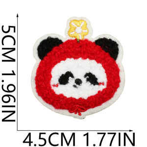 Patchs <span class=keywords><strong>en</strong></span> toile personnalisés brodés et thermocollants <span class=keywords><strong>en</strong></span> forme d'animaux de dessin animé <span class=keywords><strong>en</strong></span> peluche, <span class=keywords><strong>en</strong></span> <span class=keywords><strong>tissu</strong></span> polyester pour chapeaux, sacs, chaussures et décoration intérieure - Product Image 5
