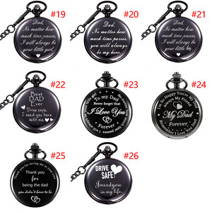 Orologio da Tasca Meccanico Vintage con Catena e Logo Personalizzato, Messaggio per Mio Figlio - Product Image 5