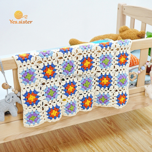 Couverture personnalisée en peluche matelassée au crochet 100% coton tricoté sur mesure pour nouveau-né, écologique, 300 fils, vente en gros - Product Image 6