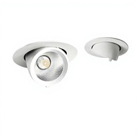 Spot encastré COB en aluminium avec éclairage à spectre complet, rotation à 360° et inclinaison à 75° pour les boutiques de robes de mariée et les magasins de vêtements