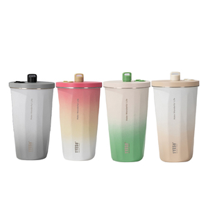 แก้วกาแฟฉนวนสแตนเลสสตีลสองชั้นพร้อมฝาปิดขนาด600มล. กำหนดโลโก้ได้เอง - Product Image 1