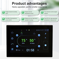 Pengontrol Proofer Adonan MEIKONG Temperature Instrument Dual CPU MK7L07H dengan Layar Sentuh 7 Inci, Panel Kontrol Suhu dan Kelembapan
