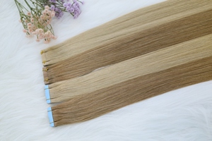 Cinta de cabello humano virgen rusa personalizada en varios colores y longitudes Extensiones de cabello doble dibujado para minoristas y tiendas en línea - Product Image 3