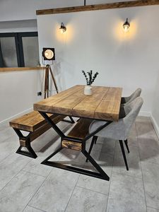 Mobilier d'extérieur design simple de bonne qualité directement de l'usine <span class=keywords><strong>Table</strong></span> à manger et chaises de jardin en bois imperméables pour restaurant - Product Image 6