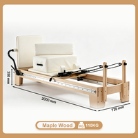 YA ZU Fitness Reformer de Pilates Commercial Portable pour Studio de Yoga et d'Exercice avec Demi-Tourneuse