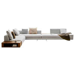 RUNXI minimalista elegante Vintage sala de estar sofá de alto rendimiento tapicería textil diseñador estilo imperio muebles para el hogar - Product Image 1