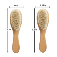 Brosse à cheveux pour bébé en bois de haute qualité, à poils de chèvre, petite, marque privée
