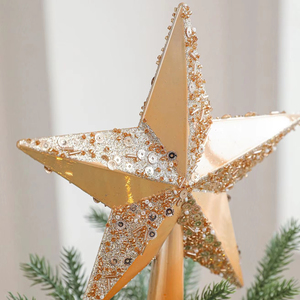 Velvet Star Ornament Decorative Christmas <strong>Tree</strong> <strong>Topper</strong> Red Velvet Christmas <strong>Tree</strong> Star Glitter Christmas <strong>Tree</strong> Star <strong>Topper</strong> - Product Image 5