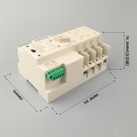 Commutateur de transfert automatique 100A 63A 4P à commutation en millisecondes ATS pour système solaire domestique, générateur de secours, rail DIN