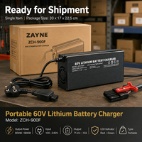 Chargeur de batterie de vélo électrique OEM 60V 12A, chargeur au lithium 67.2V 71.4V 73V avec prise DC SBS75X