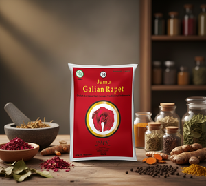 Galian Rapet JMK Herbal Jamu 7g x 5 piezas ayuda a las mujeres a sentirse frescas, seguras y cómodas con el apoyo natural de hierbas. - Product Image 1