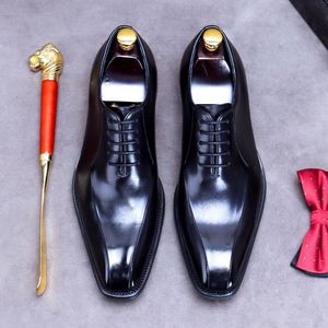 Chaussures en cuir véritable pour hommes, design tendance, chaussures de ville faites à la main de haute qualité - Chaussures Oxford formelles pour hommes - Product Image 6
