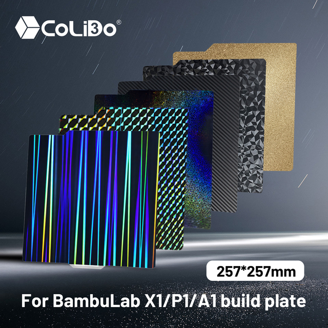 For Bambu Lab X1/X1C/X1E/P1P/P1S/A1Build Plate Double-Sided Heat Bed Printing 257*257mm 3D Printed Accessories