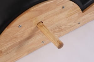 Réformateur Pilates portable en bois d'érable blanc et chêne, certifié CE ISO, avec planche de saut et boîte - Product Image 2