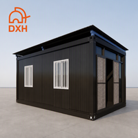 Maisons conteneurs portables en acier à prix abordable, prêtes à l'emploi, avec 1 chambre, pour mini-maisons individuelles et projets commerciaux, modernes et prêtes à être expédiées.