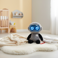 Peluche interactive IA super douce avec broderie, personnalisation vocale professionnelle et éclairage LED - Mascotte d'entreprise pour l'étude et le travail