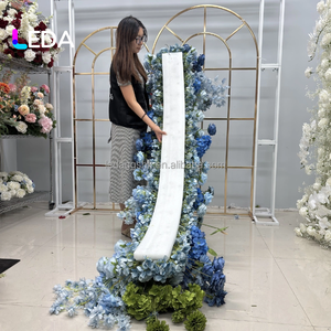 ชุดตกแต่งเค้กทาวเวอร์สีน้ำเงินคุณภาพสูง LEDA ช่อดอกไม้ประดิษฐ์สำหรับตกแต่งงานแต่งงานสีน้ำเงิน - Product Image 2