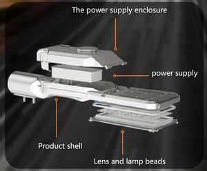 ไฟถนนเชิงพาณิชย์ Hishine ความสว่างสูง 150 วัตต์ AC 220V <span class=keywords><strong>LED</strong></span> มาตรฐาน IP67 รับประกัน 7 ปี พร้อมเซ็นเซอร์ตรวจจับความเคลื่อนไหว โครงสร้างอะลูมิเนียมอัลลอยด์ - Product Image 4