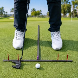 SwingPerfect Golf Putting Chipping Carbon Fiber T Shape Stand Training Aid Stance Amplitude Practice Tool Swing Triangle Trainer - Product Image 1