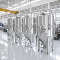 Équipement de brassage de bière Tonsen grande capacité 100HL 300HL, cuve de brassage à double enveloppe et cuve de fermentation pour brasserie industrielle