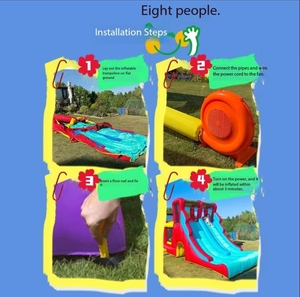 <span class=keywords><strong>Castillo</strong></span> Inflable con Tobogán, Tela Oxford Ecológica, Uso Doméstico, para Niños, con Capacidad para 4-5 Niños - Product Image 5
