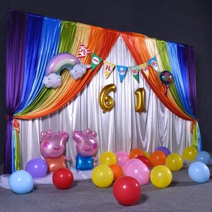 <span class=keywords><strong>ม่าน</strong></span>แขวน<span class=keywords><strong>ผ้า</strong></span>ไหมน้ำแข็งหลากสี Moka OEM <span class=keywords><strong>ผ้า</strong></span>โปร่งสีรุ้ง สำหรับถ่าย<span class=keywords><strong>ภาพ</strong></span> งานวันเกิด งานเทศกาล ตกแต่งฉากหลัง - Product Image 5