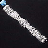 Lot de 300 boucles de connexion pour bikini, bijoux en métal, strass, perles, jouet NPC