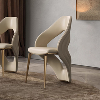Chaise de salle à manger ronde moderne, fabrication dorée, ensemble de salle à manger blanc pour intérieur, mobilier de restaurant