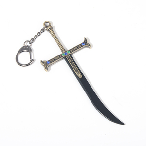 Bán Buôn Anime 1 Mảnh Khuyến Mại Keychain Ngoại Vi Lưỡi Hỗn Loạn Lưỡi Màu Đen Đêm Anime Kim Loại Keychain Dao - Product Image 3