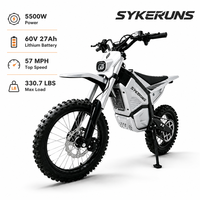 دراجة نارية للبالغين SYKERUNS X7 إندورو، آلة قوية للموتوكروس، مناسبة لركوب الطين، بمحرك 5500 واط عالي الأداء، متوفرة في المخزون الأمريكي