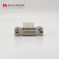Hochgeschwindigkeits-Micro-D Robuster Aluminiumlegierungsgehäuse HJ30J-18TJW Rechtwinkliger PCB HJ30J Serie Luftfahrt-Rechtecksteckverbinder