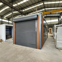Garage préfabriqué démontable en kit, fourni par l'usine, avec porte électrique enroulable, construit sur mesure pour le stockage de voitures
