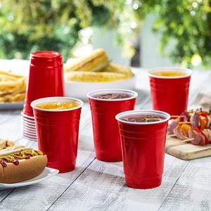 Hot Selling 16oz Red <b>Plastic</b> Party Bar <b>Cup</b> for Barbecues Pool Party Birthday Party Disposable <b>Drinking</b> <b>Cups</b> - Product Image 3