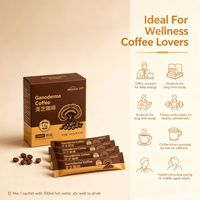Café au Ganoderma 1,5g en Sachets – Extrait Instantané de Champignon Reishi en Poudre – Énergie Naturelle pour le Bureau et le Matin – OEM ODM