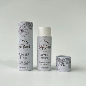 Envase de cartón redondo cosmético al por mayor, desodorante de empuje, bálsamo labial, tubos de papel Kraft - Product Image 3