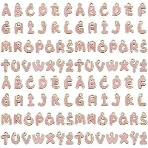 Breloques en métal colorées en forme de lettres, breloques initiales pour la fabrication de bijoux, breloques majuscules pour bracelets, colliers, boucles d'oreilles et artisanat DIY - Product Image 1
