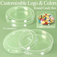 Boîtes rondes en plastique transparent YUZMEI pour biscuits, noix, bonbons, cadeaux, emballage alimentaire, boîtes en acrylique pour bonbons, biscuits, chocolat avec couvercle