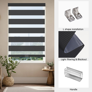 SAMADHI High Quality Custom Size <b>Window</b> Zebra Roller Blinds Cordless <b>Shades</b> Zebra Blinds - Product Image 4