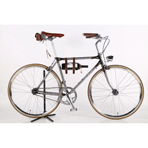 Bicicleta de Carretera Deseo 700c con Cuadro de Acero Cromado, Estilo Clásico, con Soporte y Asiento Ajustable - Product Image 5