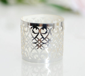 Porte-serviettes en papier ajouré personnalisé, 1 pièce, pour la maison, décoration <span class=keywords><strong>de</strong></span> Banquet <span class=keywords><strong>de</strong></span> mariage, anneau - Product Image 5