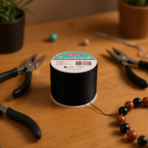 Filo cerato ILAN 1mm x 20m nero per la creazione di gioielli - Product Image 3