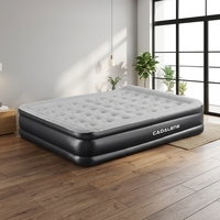 Matelas Gonflable Queen de Qualité avec Pompe Électrique, Cordon d'Alimentation et Sac de Transport – Lit d'Air Gonflable pour Utilisation en Extérieur et au Parc