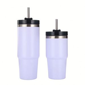 Gobelet isotherme en acier inoxydable de 20 oz pour sac à dos, tasse à café de voiture avec couvercle à paille, idéal pour les voyages et le trekking en extérieur - Product Image 3