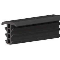 Bande d'étanchéité composite en mousse EPDM de formes personnalisées, ignifuge et étanche, anti-poussière et anti-insectes, noire - pour fenêtres en aluminium